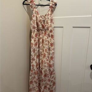 Torrid Floral Ruffle Strap Maxi Dress